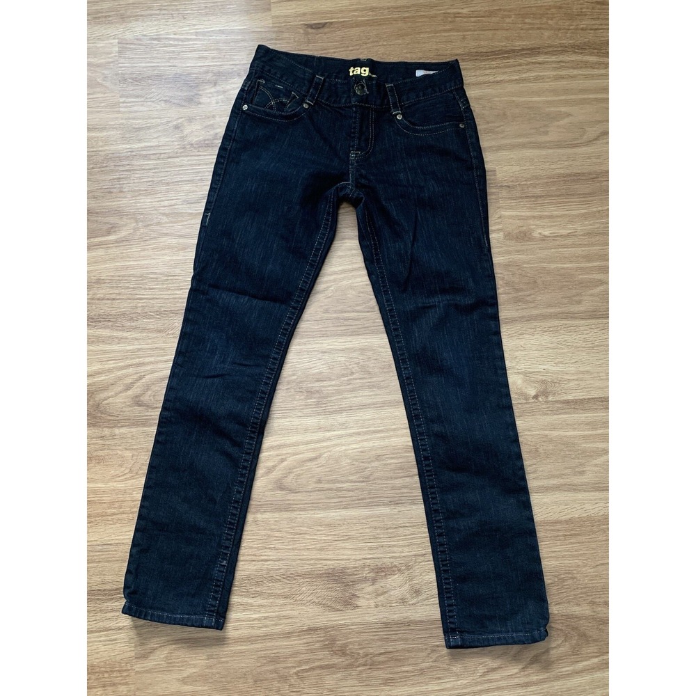 Tag‎ Brand Black Jeans w/Gold Stitching- Size 29-ID #1067-Excellent Condition!